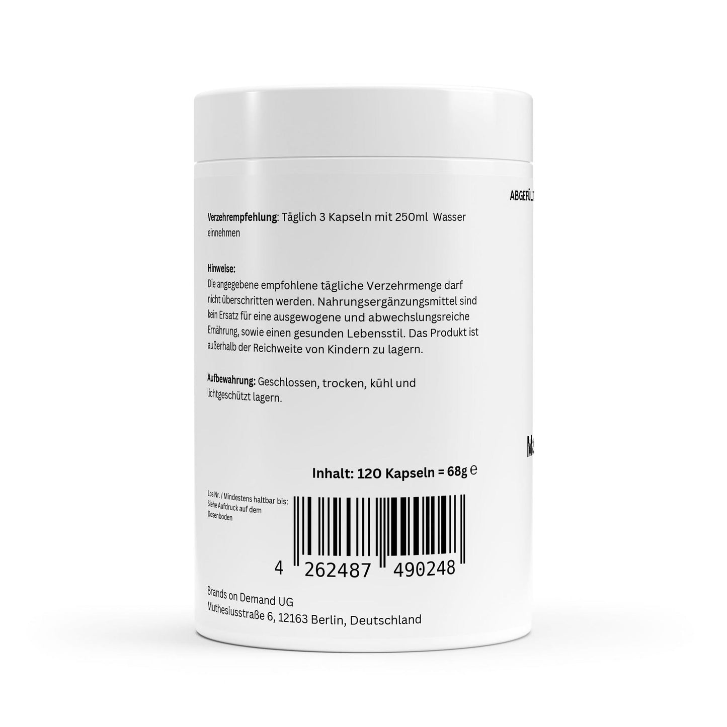 Marine Kollagen Peptide (2000-5000 DA) - 120 Kapseln