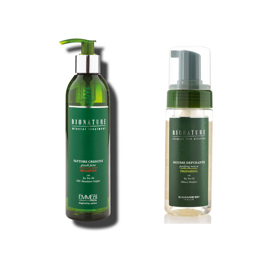 BioNature Set bei Haarausfall Shampoo 250ml & Purifying Mousse 150ml