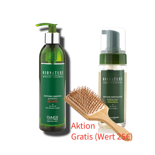 AKTION BioNature Set bei Haarausfall Shampoo 250ml & Purifying Mousse 150ml